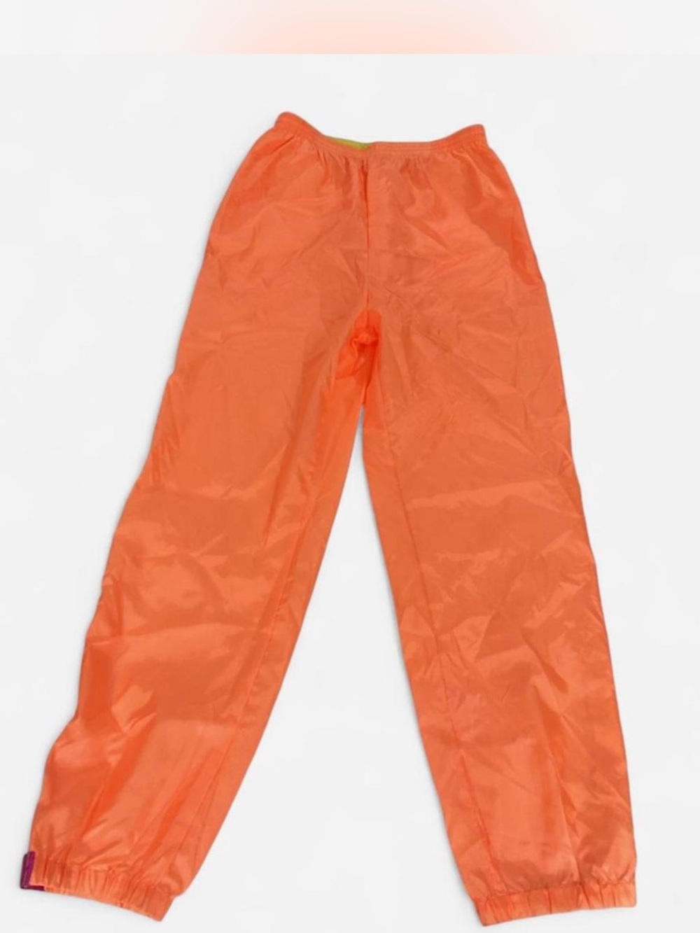 Columbia Women’s L Neon Orange Nylon Windbreaker Pants Y2K